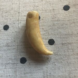 Hand Crafted Beige Horn Pendant or Button